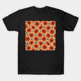 Texas Wildflower Collage Print in Orange and Yellow T-Shirt